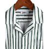 imageVATPAVE Mens Striped Summer Shirt Casual Button Down Short Sleeve Beach Shirts Cotton Shirts for MenGreenwhite