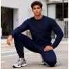 imageUOUA Mens 2 Piece Sweat Suits Set Long Sleeve Sweatshirt Jogging Sweatpants Tracksuits OutfitsNavy Blue