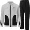 imageUOUA Mens Tracksuits 2 Piece Set Long Sleeve Sweatsuit Outfits Workout Jogging SuitsGrey  Black