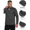 imageBoladeci Mens Quarter Zip Pullover Premium Fleece Lined Long Sleeve Golf Shirts Warm Hiking Shirts Lightweight SweatshirtsDarkgray