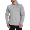 imageBoladeci Mens Quarter Zip Pullover Premium Fleece Lined Long Sleeve Golf Shirts Warm Hiking Shirts Lightweight SweatshirtsLightgray