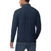 imageBoladeci Mens Quarter Zip Pullover Premium Fleece Lined Long Sleeve Golf Shirts Warm Hiking Shirts Lightweight SweatshirtsNavy
