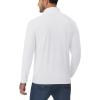 imageBoladeci Mens Quarter Zip Pullover Premium Fleece Lined Long Sleeve Golf Shirts Warm Hiking Shirts Lightweight SweatshirtsWhite