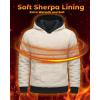 imageBoladeci Mens Sherpa Hoodie Pullover Heavyweight Thermal Fleece Lined Hooded Sweatshirt for Cold Weather WarmBlack