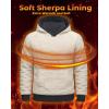 imageBoladeci Mens Sherpa Hoodie Pullover Heavyweight Thermal Fleece Lined Hooded Sweatshirt for Cold Weather WarmDark Gray