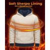 imageBoladeci Mens Sherpa Hoodie Pullover Heavyweight Thermal Fleece Lined Hooded Sweatshirt for Cold Weather WarmNavy Blue