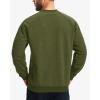 imageBoladeci Mens Sherpa Lined Crewneck Sweatshirt Heavyweight Thick Cotton Winter Warm Fleece Pullover ShirtsArmy Green