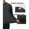 imageBoladeci Mens Sherpa Lined Crewneck Sweatshirt Heavyweight Thick Cotton Winter Warm Fleece Pullover ShirtsBlack
