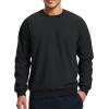 imageBoladeci Mens Sherpa Lined Crewneck Sweatshirt Heavyweight Thick Cotton Winter Warm Fleece Pullover ShirtsBlack