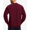 imageBoladeci Mens Sherpa Lined Crewneck Sweatshirt Heavyweight Thick Cotton Winter Warm Fleece Pullover ShirtsBurgundy
