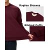 imageBoladeci Mens Sherpa Lined Crewneck Sweatshirt Heavyweight Thick Cotton Winter Warm Fleece Pullover ShirtsBurgundy