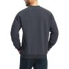 imageBoladeci Mens Sherpa Lined Crewneck Sweatshirt Heavyweight Thick Cotton Winter Warm Fleece Pullover ShirtsDark Gray