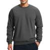 imageBoladeci Mens Sherpa Lined Crewneck Sweatshirt Heavyweight Thick Cotton Winter Warm Fleece Pullover ShirtsDark Gray