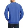 imageBoladeci Mens Sherpa Lined Crewneck Sweatshirt Heavyweight Thick Cotton Winter Warm Fleece Pullover ShirtsHeather Blue