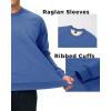 imageBoladeci Mens Sherpa Lined Crewneck Sweatshirt Heavyweight Thick Cotton Winter Warm Fleece Pullover ShirtsHeather Blue