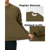 imageBoladeci Mens Sherpa Lined Crewneck Sweatshirt Heavyweight Thick Cotton Winter Warm Fleece Pullover ShirtsKhaki