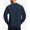 imageBoladeci Mens Sherpa Lined Crewneck Sweatshirt Heavyweight Thick Cotton Winter Warm Fleece Pullover ShirtsNavy Blue