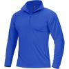 imageBoladeci Mens Quarter Zip Pullover Premium Fleece Lined Long Sleeve Golf Shirts Warm Hiking Shirts Lightweight SweatshirtsColorblue