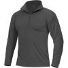 imageBoladeci Mens Quarter Zip Pullover Premium Fleece Lined Long Sleeve Golf Shirts Warm Hiking Shirts Lightweight SweatshirtsDarkgray