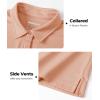 imageBoladeci Womens Golf Polo Shirts Short Sleeve UPF 50 Sun Protection 4Button Tennis Collared ShirtsApricot