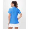imageBoladeci Womens Golf Polo Shirts Short Sleeve UPF 50 Sun Protection 4Button Tennis Collared ShirtsAzure