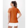 imageBoladeci Womens Golf Polo Shirts Short Sleeve UPF 50 Sun Protection 4Button Tennis Collared ShirtsDark Orange