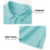 imageBoladeci Womens Golf Polo Shirts Short Sleeve UPF 50 Sun Protection 4Button Tennis Collared ShirtsLake Blue