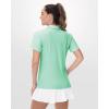 imageBoladeci Womens Golf Polo Shirts Short Sleeve UPF 50 Sun Protection 4Button Tennis Collared ShirtsMint Green