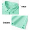 imageBoladeci Womens Golf Polo Shirts Short Sleeve UPF 50 Sun Protection 4Button Tennis Collared ShirtsMint Green