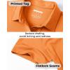 imageBoladeci Womens Golf Polo Shirts Short Sleeve UPF 50 Sun Protection 4Button Tennis Collared ShirtsOrange