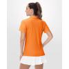 imageBoladeci Womens Golf Polo Shirts Short Sleeve UPF 50 Sun Protection 4Button Tennis Collared ShirtsOrange