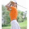 imageBoladeci Womens Golf Polo Shirts Short Sleeve UPF 50 Sun Protection 4Button Tennis Collared ShirtsOrange