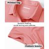 imageBoladeci Womens Golf Polo Shirts Short Sleeve UPF 50 Sun Protection 4Button Tennis Collared ShirtsPink