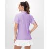 imageBoladeci Womens Golf Polo Shirts Short Sleeve UPF 50 Sun Protection 4Button Tennis Collared ShirtsPurple