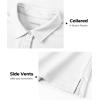 imageBoladeci Womens Golf Polo Shirts Short Sleeve UPF 50 Sun Protection 4Button Tennis Collared ShirtsWhite