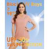 imageBoladeci Womens Swim Shirts  UPF 50 Sun Protection Short Sleeve V Neck TShirts Workout TopsApricot