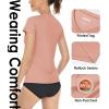 imageBoladeci Womens Swim Shirts  UPF 50 Sun Protection Short Sleeve V Neck TShirts Workout TopsApricot