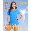imageBoladeci Womens Swim Shirts  UPF 50 Sun Protection Short Sleeve V Neck TShirts Workout TopsAzure