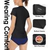imageBoladeci Womens Swim Shirts  UPF 50 Sun Protection Short Sleeve V Neck TShirts Workout TopsBlack
