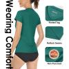 imageBoladeci Womens Swim Shirts  UPF 50 Sun Protection Short Sleeve V Neck TShirts Workout TopsEmerald Green