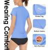 imageBoladeci Womens Swim Shirts  UPF 50 Sun Protection Short Sleeve V Neck TShirts Workout TopsLight Blue