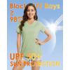imageBoladeci Womens Swim Shirts  UPF 50 Sun Protection Short Sleeve V Neck TShirts Workout TopsLight Green