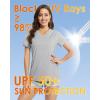 imageBoladeci Womens Swim Shirts  UPF 50 Sun Protection Short Sleeve V Neck TShirts Workout TopsLight Grey
