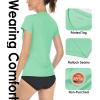imageBoladeci Womens Swim Shirts  UPF 50 Sun Protection Short Sleeve V Neck TShirts Workout TopsMint Green