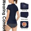 imageBoladeci Womens Swim Shirts  UPF 50 Sun Protection Short Sleeve V Neck TShirts Workout TopsNavy Blue