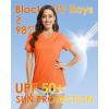 imageBoladeci Womens Swim Shirts  UPF 50 Sun Protection Short Sleeve V Neck TShirts Workout TopsOrange