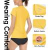 imageBoladeci Womens Swim Shirts  UPF 50 Sun Protection Short Sleeve V Neck TShirts Workout TopsYellow