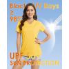 imageBoladeci Womens Swim Shirts  UPF 50 Sun Protection Short Sleeve V Neck TShirts Workout TopsYellow