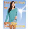 imageBoladeci Womens Swim Shirts Long Sleeve V Neck T Shirts UPF 50 Sun Protection Quick Dry Rash GuardGrey Green