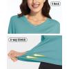 imageBoladeci Womens Swim Shirts Long Sleeve V Neck T Shirts UPF 50 Sun Protection Quick Dry Rash GuardGrey Green